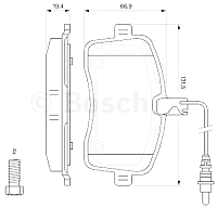 Тормозные колодки Bosch 0986494097 - 