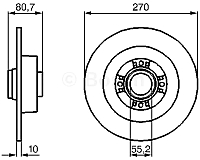 Тормозной диск Bosch 0986479196 - 