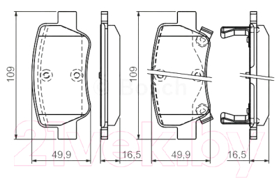 

Тормозные колодки Bosch, 0986494403