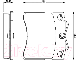

Тормозные колодки Bosch, 0986460954