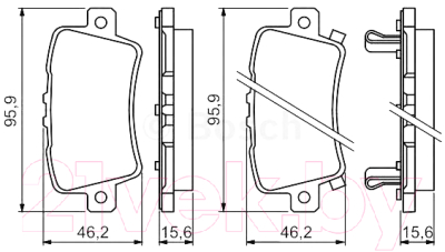 

Тормозные колодки Bosch, 0986494249