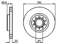 Тормозной диск Bosch 0986479058 - 