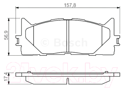

Тормозные колодки Bosch, 0986494430