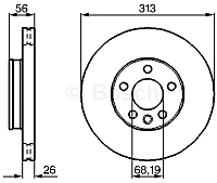 Тормозной диск Bosch 0986478296 -