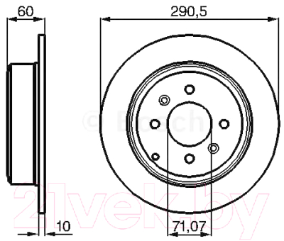 

Тормозной диск Bosch, 0986478877
