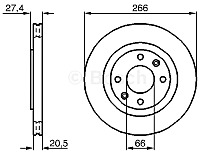 Тормозной диск Bosch 0986478268 - 