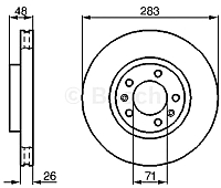 Тормозной диск Bosch 0986478125 - 