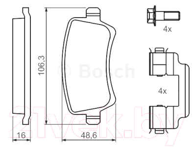 

Тормозные колодки Bosch, 0986494213