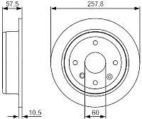 Тормозной диск Bosch 0986479S08 - 