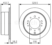 Тормозной диск Bosch 0986479R15 - 