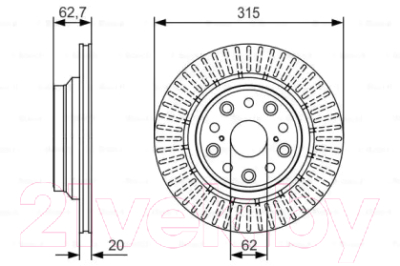 

Тормозной диск Bosch, 0986479T06