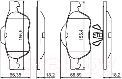 

Тормозные колодки Bosch, 0986494439