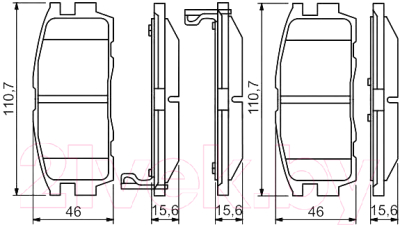 

Тормозные колодки Bosch, 0986494251