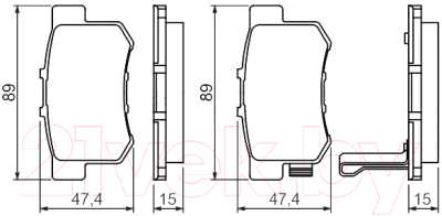 

Тормозные колодки Bosch, 0986461006