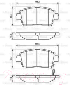 

Тормозные колодки Bosch, 0986495242