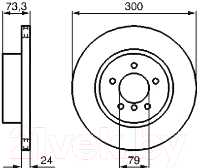 

Тормозной диск Bosch, 0986479216
