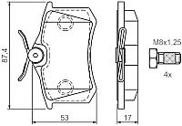 Тормозные колодки Bosch 0986424751 - 