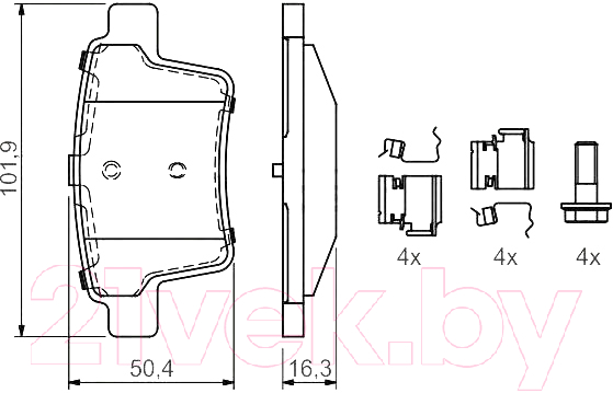 Тормозные колодки Bosch 0986494076