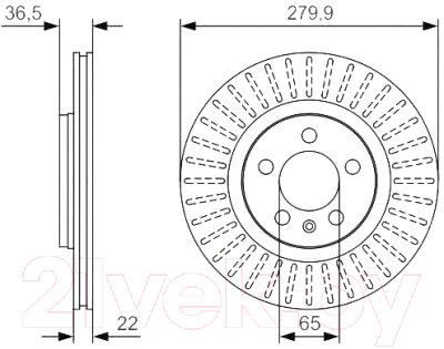 

Тормозной диск Bosch, 0986479R68