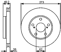 Тормозной диск Bosch 0986479425 - 