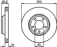 Тормозной диск Bosch 0986479251 -