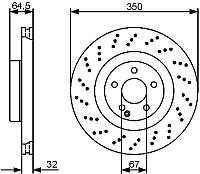 Тормозной диск Bosch 0986479412 - 