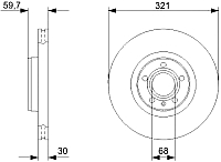 Тормозной диск Bosch 0986479300 -
