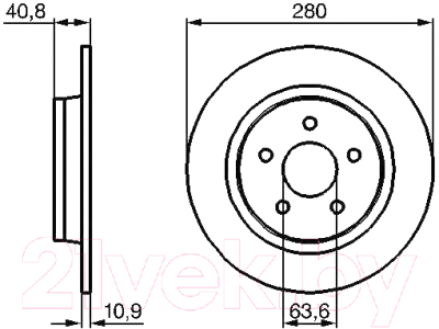 Тормозной диск Bosch 0986479170