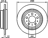 Тормозной диск Bosch 0986478495 - 