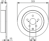 Тормозной диск Bosch 0986479T04 - 