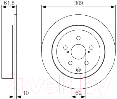 

Тормозной диск Bosch, 0986479T04