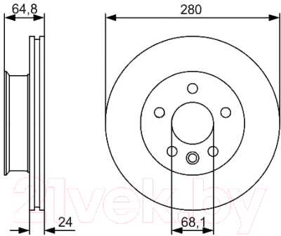 

Тормозной диск Bosch, 0986479S80