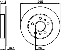 Тормозной диск Bosch 0986478757 - 