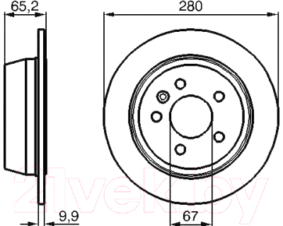 

Тормозной диск Bosch, 0986478873