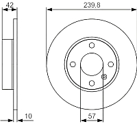 Тормозной диск Bosch 0986479S52 - 
