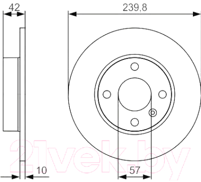 

Тормозной диск Bosch, 0986479S52
