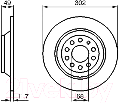 

Тормозной диск Bosch, 0986479257