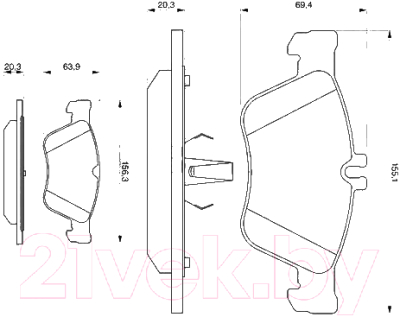 

Тормозные колодки Bosch, 0986494001