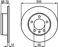 Тормозной диск Bosch 0986478970 - 