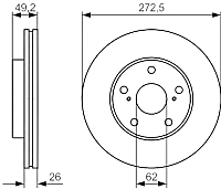 Тормозной диск Bosch 0986479R45 - 