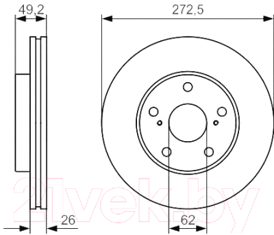 

Тормозной диск Bosch, 0986479R45