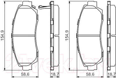

Тормозные колодки Bosch, 0986494308