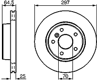 Тормозной диск Bosch 0986478483 - 