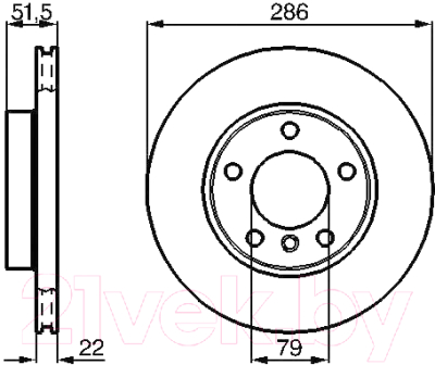 

Тормозной диск Bosch, 0986478513
