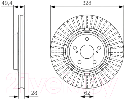 

Тормозной диск Bosch, 0986479T00