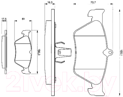 

Тормозные колодки Bosch, 0986461129
