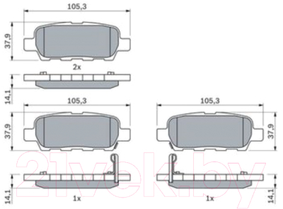 Тормозные колодки Bosch 0986494090