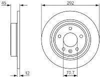 Тормозной диск Bosch 0986479646 - 