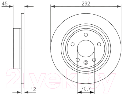 Тормозной диск Bosch 0986479646