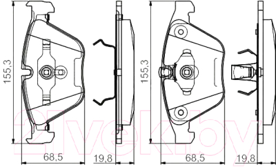 

Тормозные колодки Bosch, 0986495082